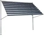 Angerer Klemmmarkise Premium, gestreift, ca. B350/H275/T170 cm, Dunkelgrau