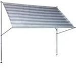 Angerer Klemmmarkise Premium, gestreift, ca. B400/H275/T170 cm, Hellgrau