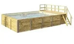 Weka Massivholzpool 595 Gr. 2, ca. B650/H201/T490 cm, Folie Sand/Mosaic, Natur,...