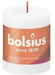 Bolsius Rustik Stumpenkerze Shine, wolkiges wei&szlig;, ca. &Oslash;6,8/H8 cm