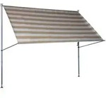 Angerer Klemmmarkise Premium, gestreift, ca. B150/H275/T170 cm, Taupe
