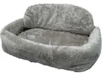 Silvio Design Hundesofa de Luxe mit Kissen, rechteckig, Grau
