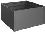 Biohort Metall Hochbeet 1,5x1,5, ca. B152/H77/T152 cm, Dunkelgrau