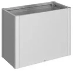 Biohort Metall HochBeet 1x0,5, ca. B103,1/H77/T54,7 cm, Silber