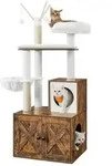 Feandrea Kratzbaum mit Katzenklo-Schrank, ca. B87,6/H151/T61,2 cm