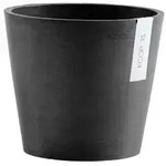 Ecopots Kunststoff-Topf Amsterdam mit Wassersystem, rund, Dunkelgrau