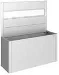 Biohort Sichtschutz Belvedere 150 mit Acrylglas, ca. B152/H91/T4 cm, Silber