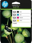 HP 6C3Z1NE, HP 6C3Z1NE Nr. 924 Multipack schwarz und 3 Farben