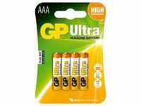 GP 1013124100, GP Ultra AAA Alkaline-Batterie (LR03), 4 Stück, 4 Stk