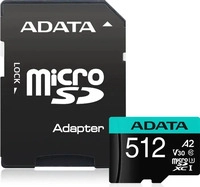 ADATA AUSDX512GUI3V30SA2-RA1, ADATA MicroSDXC 512 GB Premier Pro + SD-Adapter