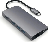 Satechi ST-TCMA2M, Satechi Aluminium Type-C Multi-Port Adapter (HDMI 4K,3x USB