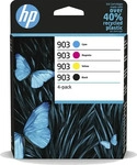HP 6ZC73AE, HP 6ZC73AE Nr. 903 schwarz + cyan + magenta + gelb, 300 Seiten