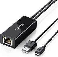 Ugreen 30985, UGREEN Ethernet Adapter for TV Stick (Black)