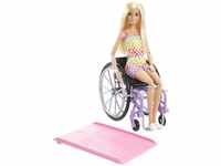 Mattel Barbie-Modell auf Rollstuhl in kariertem Jumpsuit