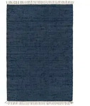 benuta Basic Kurzflor Teppich aus recyceltem Material Tom Dunkelblau 80x150 cm -