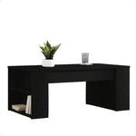 VidaXL Wohnzimmertische Table basse bois d'ing&eacute;nierie noir 102x55x42 cm
