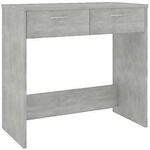 VidaXL Bureau Bois d&rsquo;ing&eacute;nierie Gris 80x40x75 cm