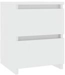 VidaXL Table de chevet Bois d'ing&eacute;nierie Blanc 30 x 30 x 40 cm
