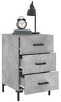 VidaXL Table de chevet Gris B&eacute;ton 40x40x66 cm Bois d'ing&eacute;nierie