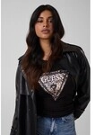 Guess T-Shirt Ss Cn Savanna Leopard Triangle