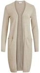 Vila Damenmantel Noos Ril Long Cardigan - Natural Melange