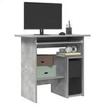 VidaXL Bureau Gris b&eacute;ton 80x45x74 cm Bois d&rsquo;ing&eacute;nierie