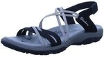 Skechers Flache Sandalen Sandaletten REGGEA SLIM TAKES TWO 163112 BKCC
