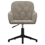 VidaXL St&uuml;hle Fauteuil Chaise pivotante de bureau Velours gris clair