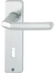 HOPPE Dr&uuml;ckergarnitur mit Kurzschild Birmingham 1117/202KP, Aluminium Lochung: