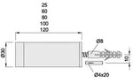 Wandpuffer KWS 2070, Aluminium Material: Aluminium F1