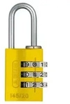 ABUS Zahlenschloss 145 Farbe: Gelb|Gr&ouml;&szlig;e: 145/20