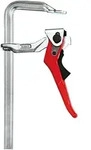 Ganzstahl-Hebelzwinge GH, gezahnter Gleitb&uuml;gel Ausladung: 120 mm|Spannweite:...