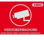 ABUS Warnaufkleber "Video&uuml;berwachung" Gr&ouml;&szlig;e: 74 x 52,5 mm|Version: mit ABUS...