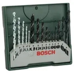 Bosch Mini-X-Line Mixed-Set, 15-teilig, 5 Stein-, 5 Metall-, 5 Holzbohrer