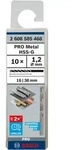 Bosch PRO Metal HSS-G Spiralbohrer, 1,2 x 16 x 38 mm Durchmesser (D) mm: