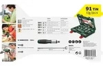 Bosch V-Line TiN-Bohrer- und Bit-Set, 91-teilig, Ratschen-Schraubendreher, Magnetstab