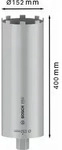 Bosch PRO Core Cutter dry, 152 x 400 mm, 1 1/4 Zoll UNC Durchmesser mm: 152