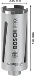 Bosch PRO Core Cutter dry, 65 x 150 mm, G 1/2 Zoll Durchmesser mm: 65