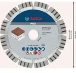 Bosch PRO Abrasive Diamanttrennscheibe, 150 x 22,23 mm Durchmesser mm: 150