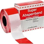 Absperrband 500 m-Rolle rot/wei&szlig; geblockt