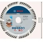 Bosch PRO Multi Material Diamanttrennscheibe, 150 x 22,23 mm Paketinhalt: