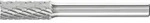 Hartmetall-Fr&auml;sstift mit 6-mm-Schaft, Zylinderform ZYA-S, mit Stirnverzahnung,