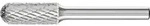 Hartmetall-Fr&auml;sstift mit 6-mm-Schaft, Kugelzylinderform WRC (Walzenrund), Zahnung 3