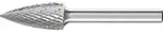 Hartmetall-Fr&auml;sstift mit 6-mm-Schaft, Geschossform SPG (Spitzbogen), Zahnung 3 PLUS