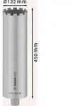 Bosch PRO Core Cutter wet, 132 x 450 mm, 1 1/4-Zoll-UNC Ausf&uuml;hrung: 132 x 450 mm, 1