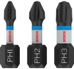 Bosch PRO Phillips Impact Bit, PH1x25, PH2x25, PH3x25 mm, 3-tlg Abmessung: PH1x25,
