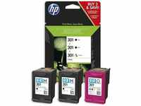 HP E5Y87EE MCVP, HP 301 Multipack Schwarz / Schwarz / mehrere Farben Original E5Y87EE