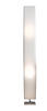 SalesFever Stehlampe 120 cm eckig weiß chrom, Latex Plisseé Lampenschirm,