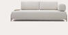 Nosh Compo 3-Sitzer-Sofa Beige, kleines Tablett Eichenfurnier und Metallgestell...
