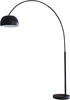 SalesFever Bogenlampe 205 cm schwarz, echter Marmorfuß, 33 cm Lampenschirm